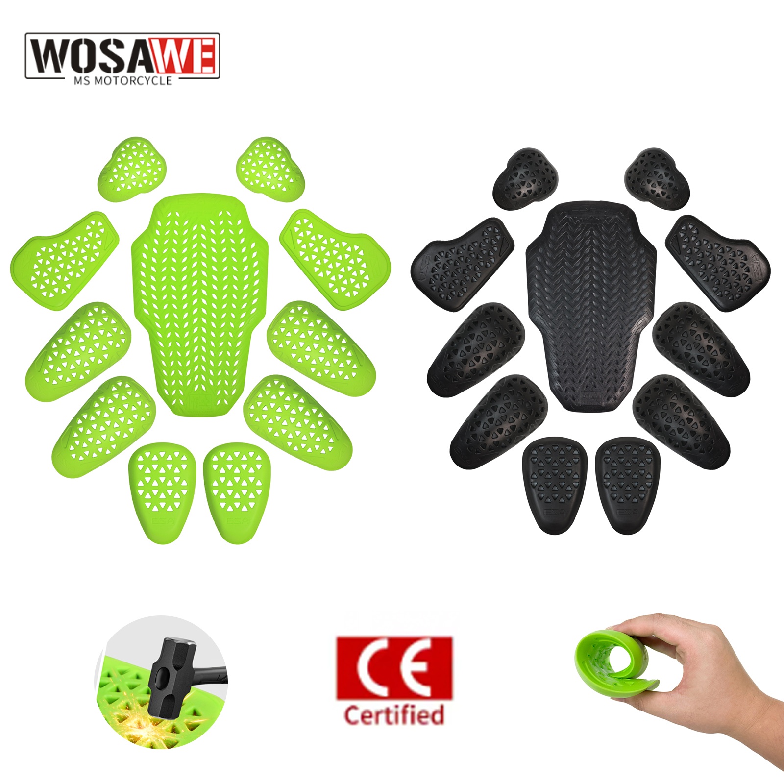 Motorcycle Gear Jacket - Protector de Motocicleta WOSAWE, Equipo de