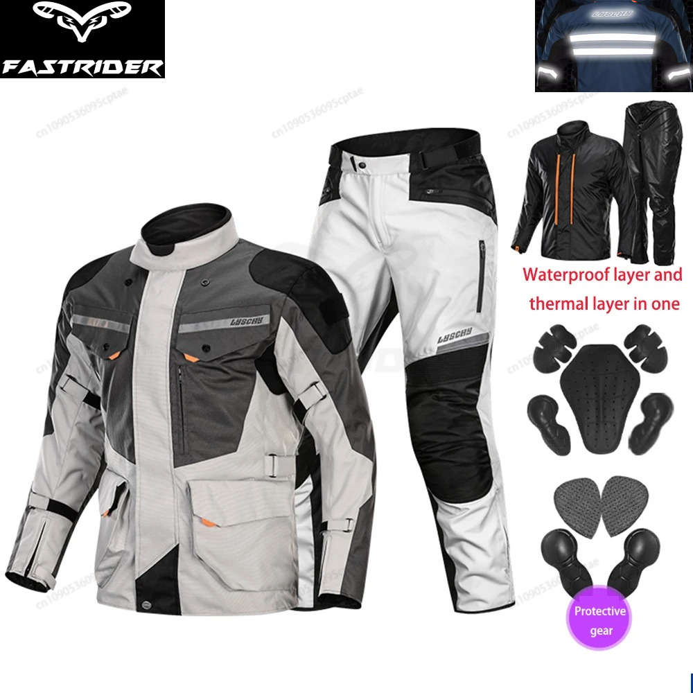 Motorcycle Gear Full Suit - LYSCHY Traje de moto impermeable para