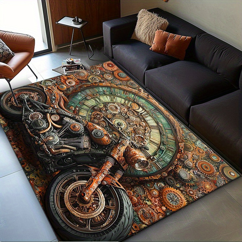 Motorcycle Gear Wash - Alfombra de equipo de motocicleta Steampunk