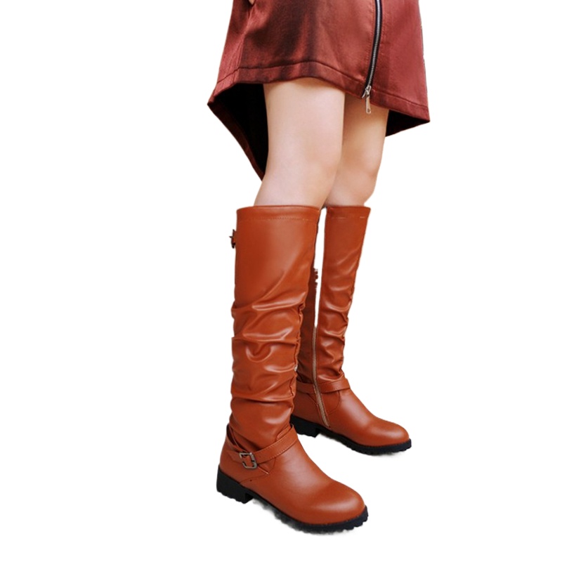 Riding Boot Short - Botas hasta la rodilla para mujer,