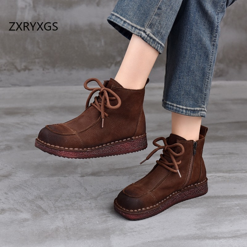 ZXRYXGS capa superior de piel  - Riding Boot Short reseña y precio