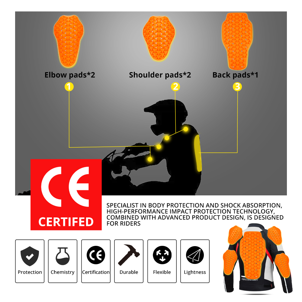Chaqueta protectora para motoc - Motorcycle Gear Jacket reseña y precio