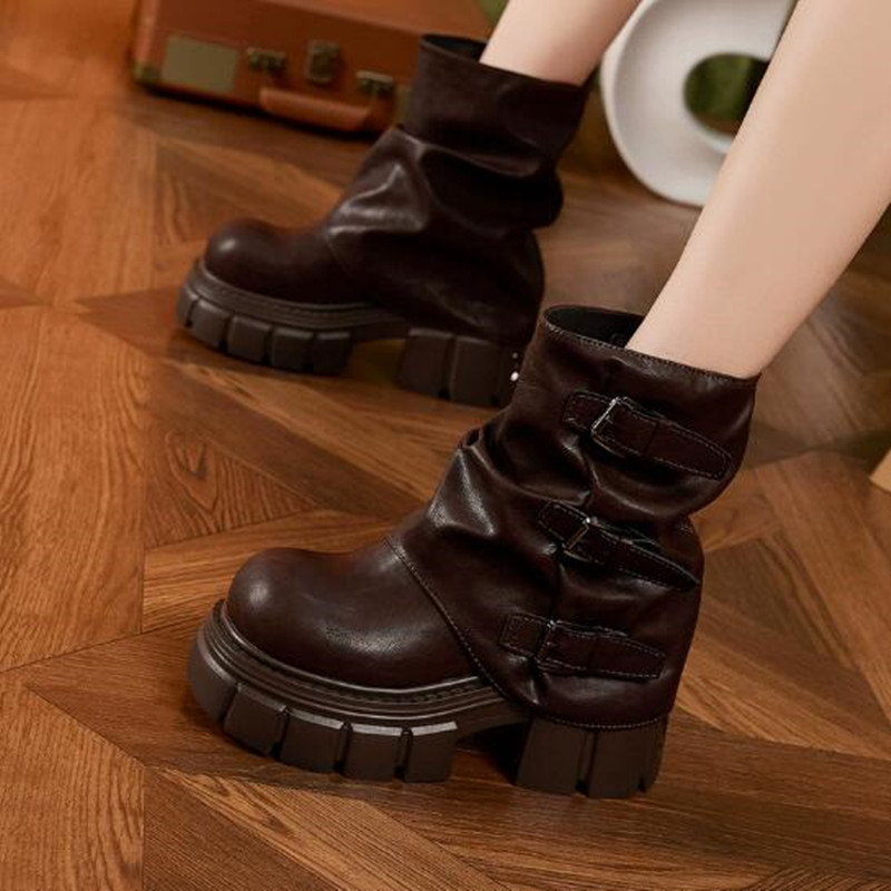Botines de plataforma para muj - Riding Boot Short reseña y precio